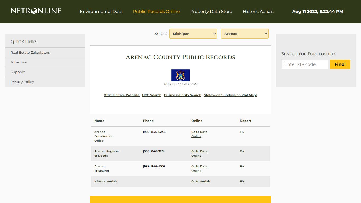 Arenac County Public Records - NETROnline.com