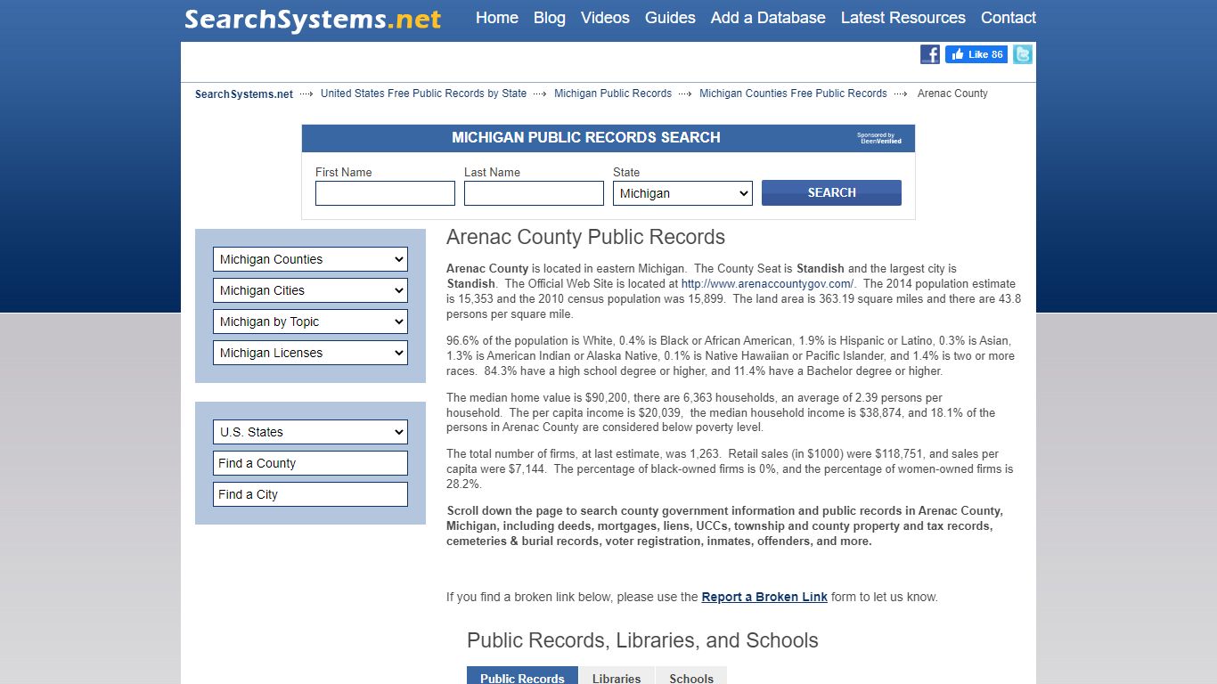 Arenac County Criminal and Public Records